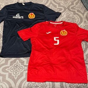 Red and Black Kids Sports Shirts